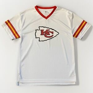 NFL Team Apparel Boys Kansas City Chiefs T-Shirt Large White 14/16 Jersey